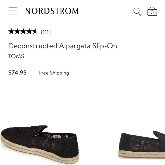 TOMS Lace Alpargata, sizes 8.5 & 10 only - Picture 7 of 8